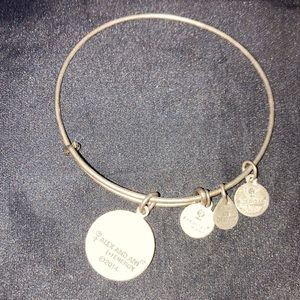 Alex and Ani expandable bracelet. “J” initial on large charm